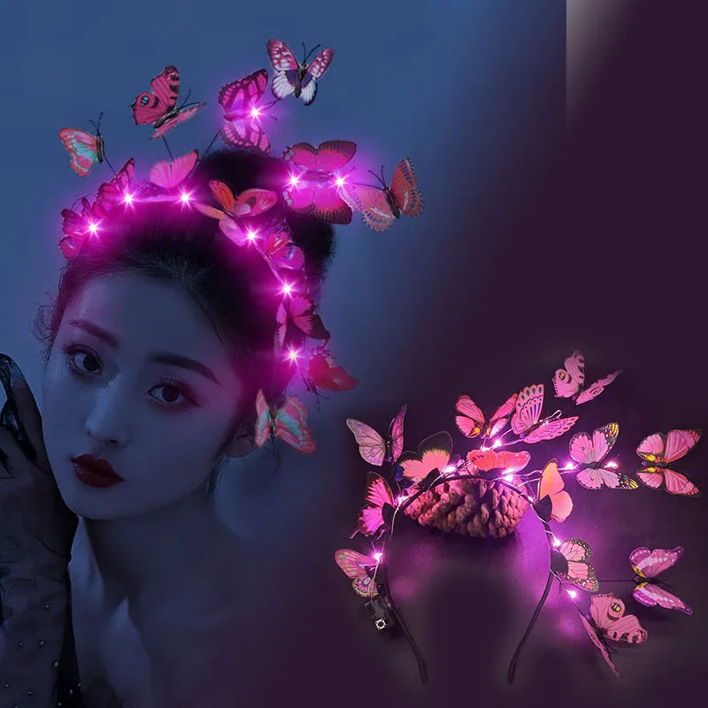 LED Butterfly Headband